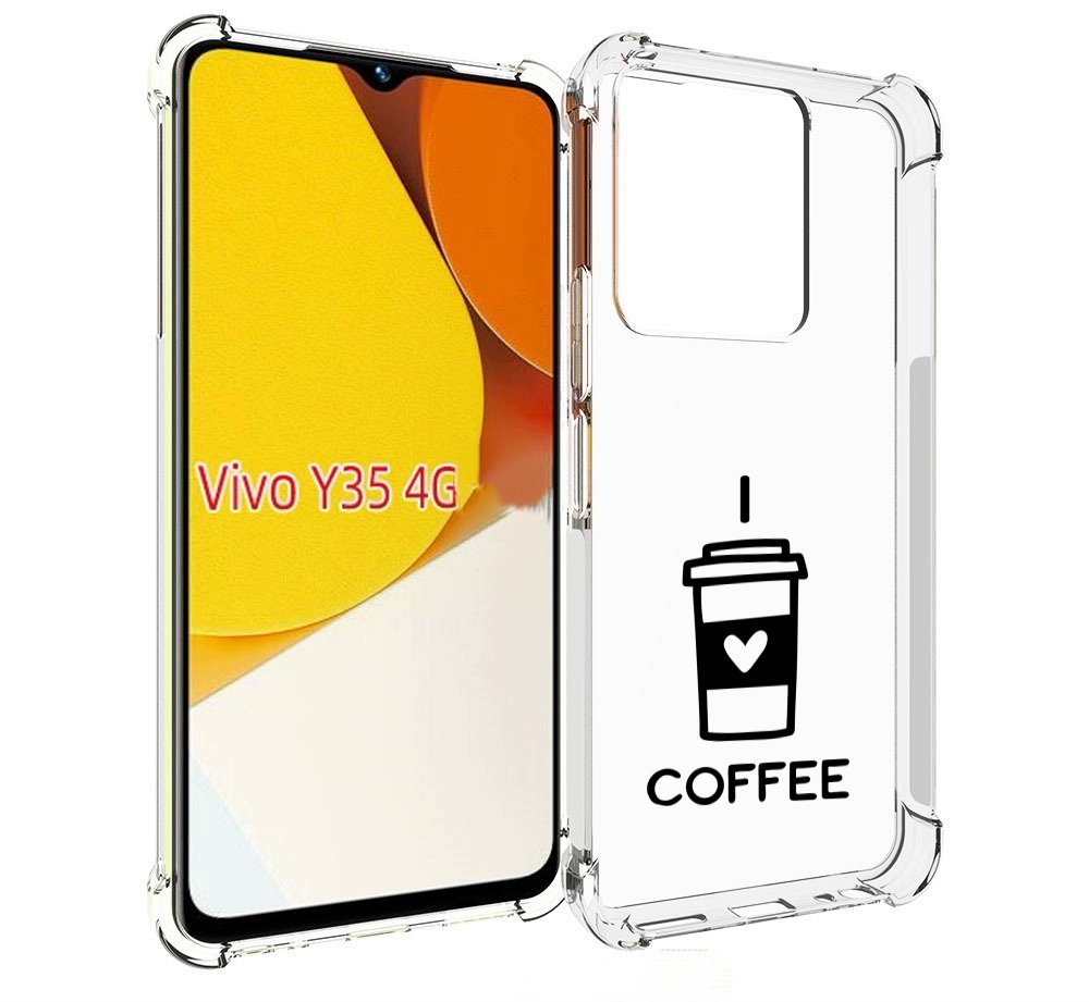 

Чехол MyPads Я люблю кофе для Vivo Y35 4G 2022 / Vivo Y22, Прозрачный, Tocco