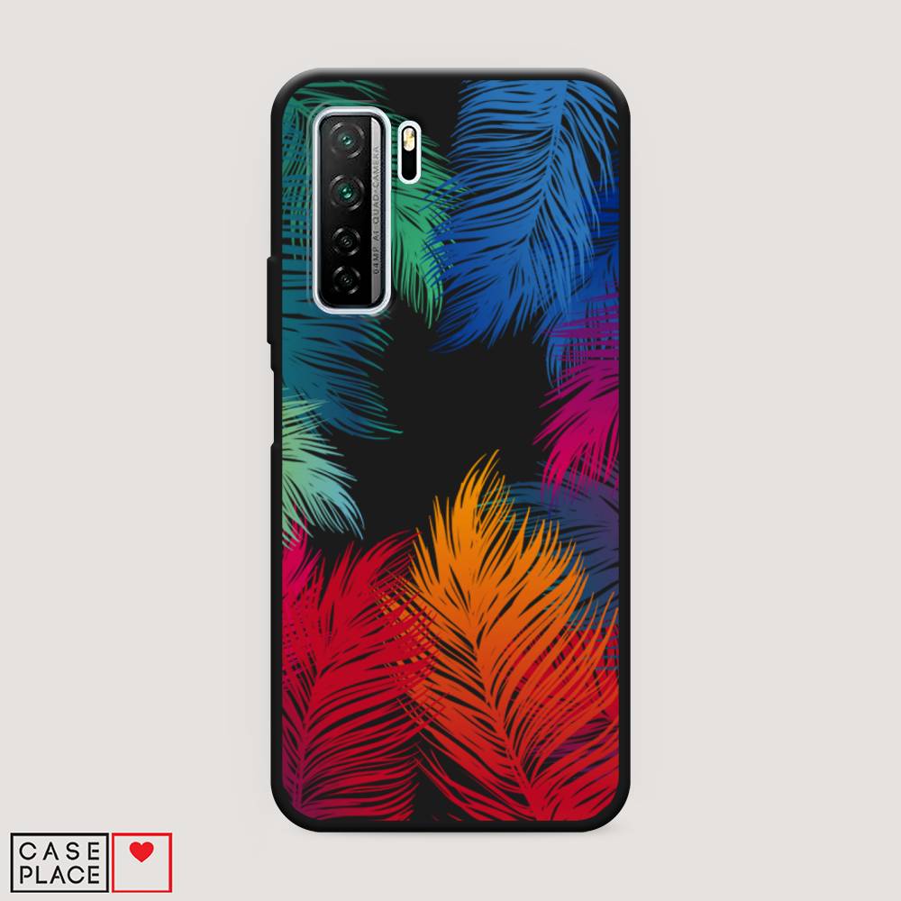 Чехол Awog  на Huawei P40 lite 5G Рамка из перьев