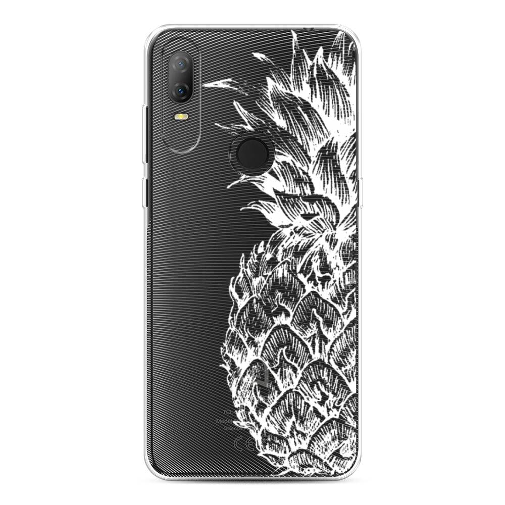 

Чехол Awog на Alcatel 1V (2020) 5007U / Алкатель 1V (2020) 5007U "Ананас графика белая", 170950-10