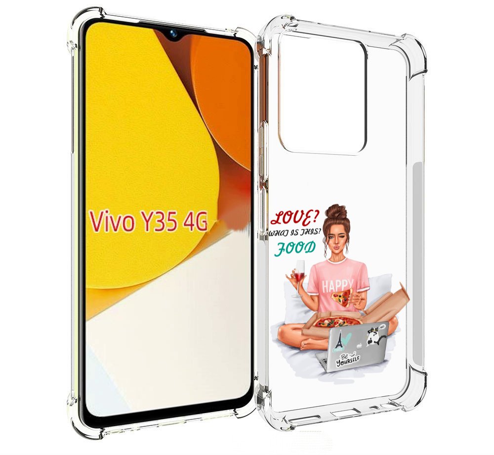 

Чехол MyPads девушка-с-ноутбуком женский для Vivo Y35 4G 2022 / Vivo Y22, Прозрачный, Tocco