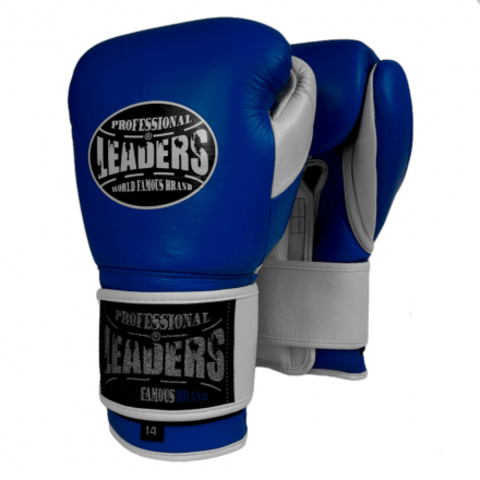 фото Перчатки боксерские leaders leadseries 2 bl/wh 14 oz