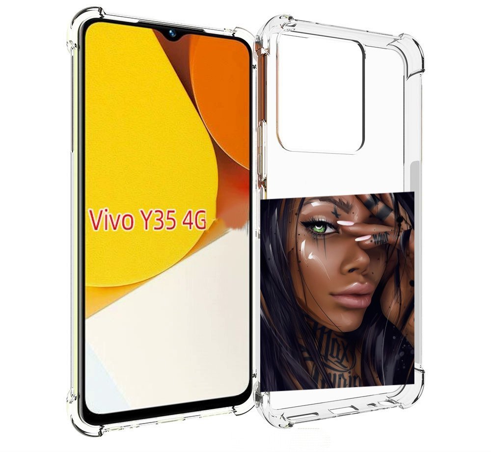 

Чехол MyPads девушка-с-зелеными-глазами-яркими для Vivo Y35 4G 2022 / Vivo Y22, Прозрачный, Tocco