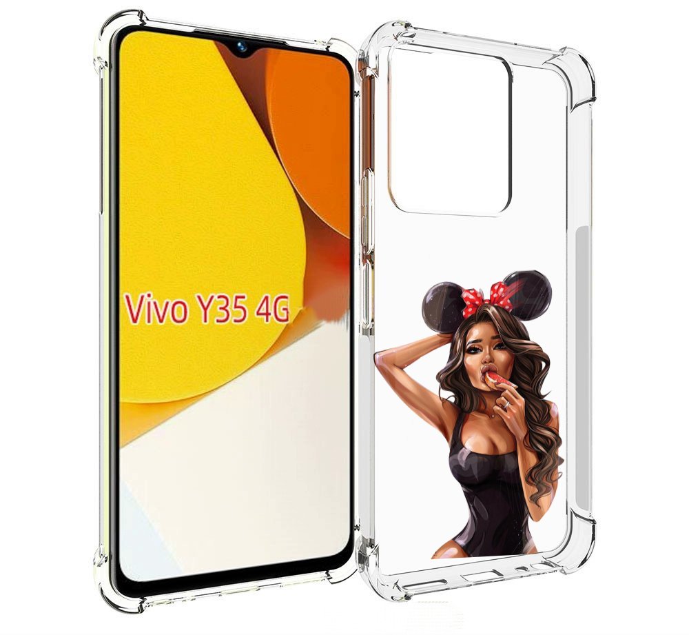

Чехол MyPads девушка-с-грейпфрутом женский для Vivo Y35 4G 2022 / Vivo Y22, Прозрачный, Tocco