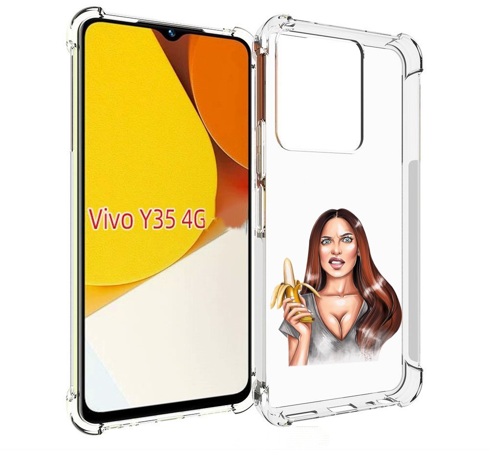 

Чехол MyPads девушка-с-бананом для Vivo Y35 4G 2022 / Vivo Y22, Прозрачный, Tocco