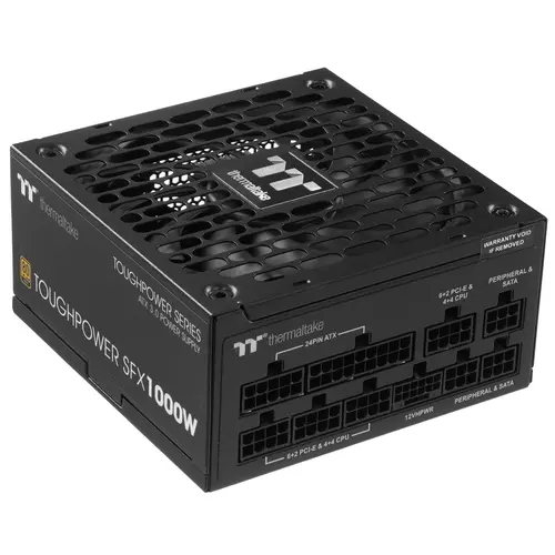 

Блок питания Thermaltake Toughpower SFX 1000W PS-STP-1000FNFAGE-1, Черный, Toughpower SFX 1000W PS-STP-1000FNFAGE-1 /Fully Modular/Non Light/Full Range/Analog/80 Plus Gold/EU/100% JP CAP/All Flat Cables/Gen 5