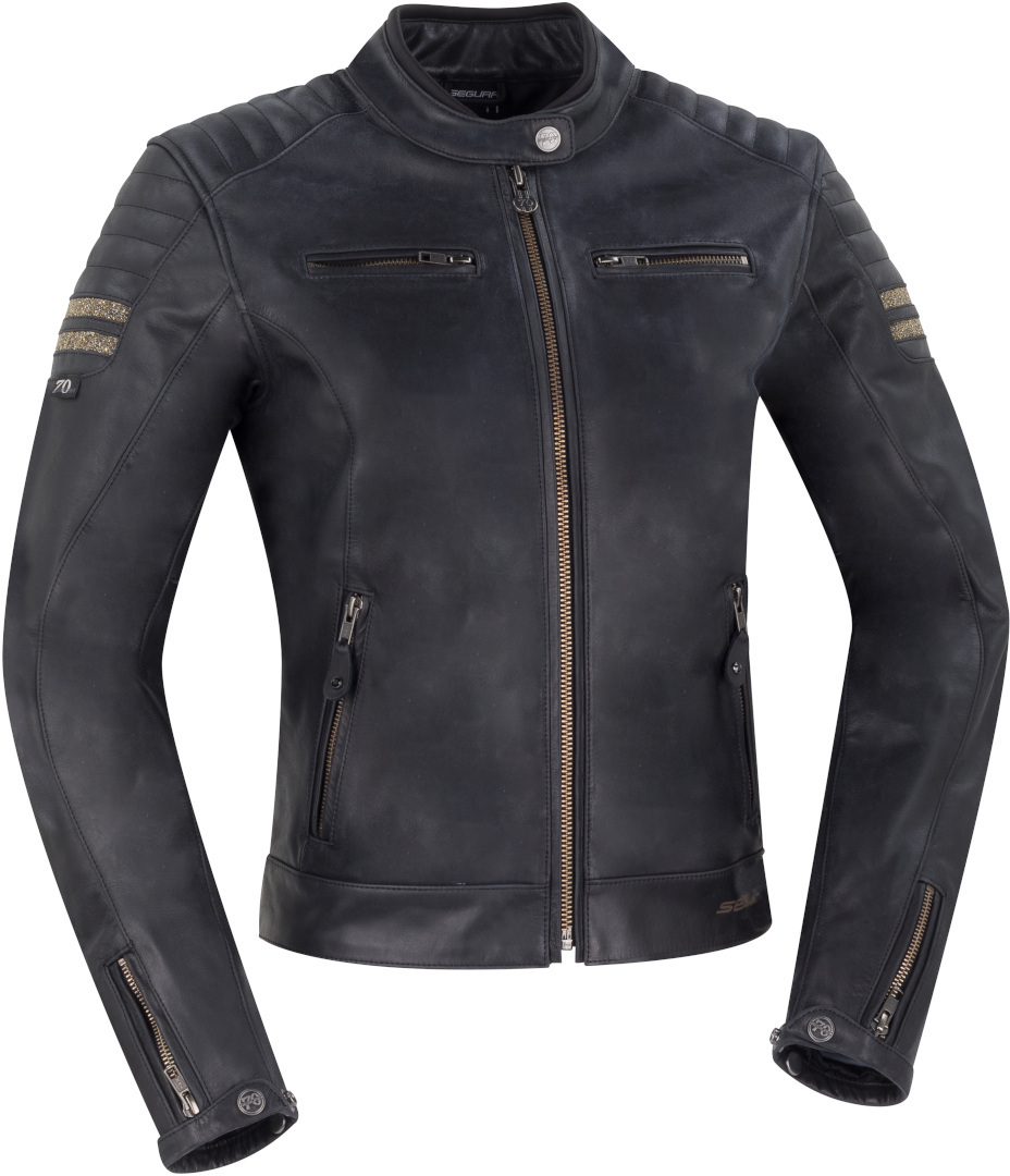

Куртка кожаная женская Segura LADY STRIPE CRYSTAL Black T4