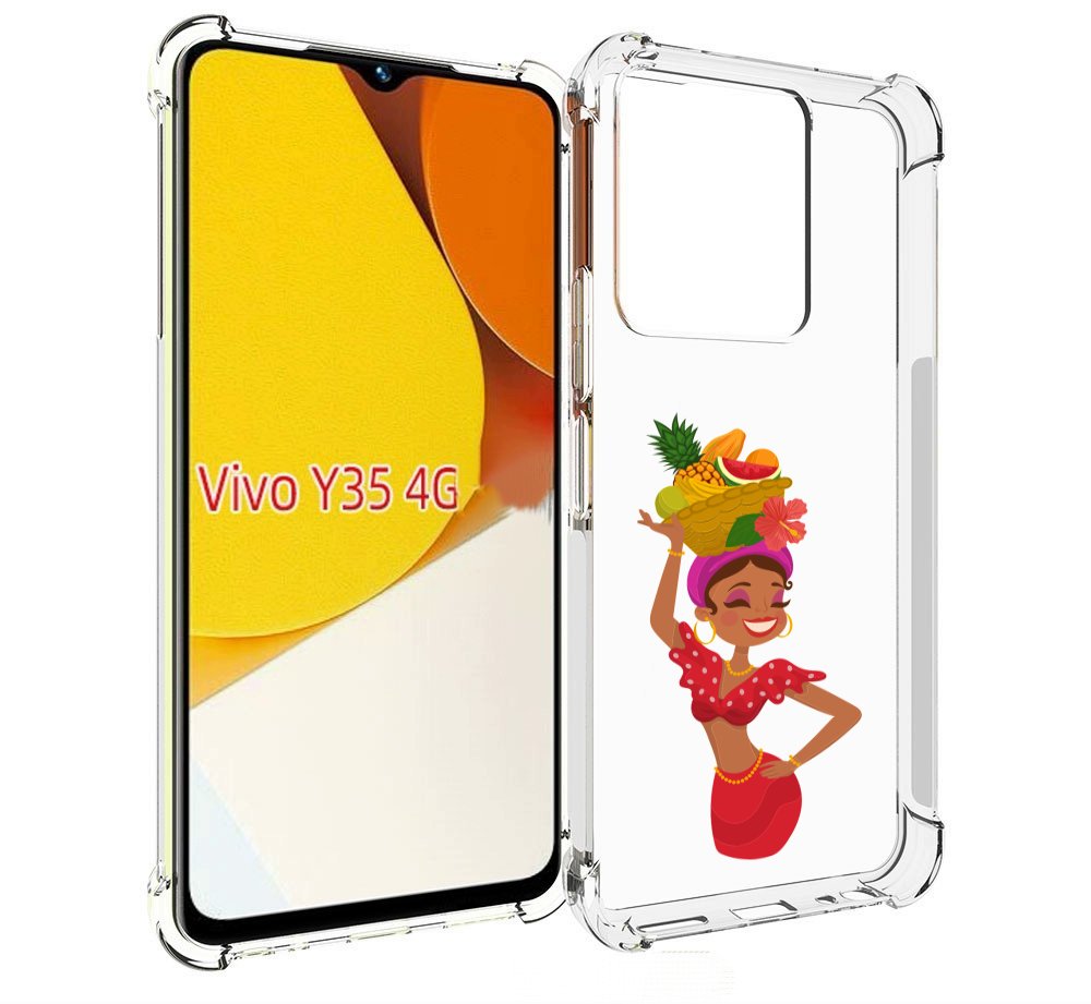 

Чехол MyPads девушка-мулатка для Vivo Y35 4G 2022 / Vivo Y22, Прозрачный, Tocco