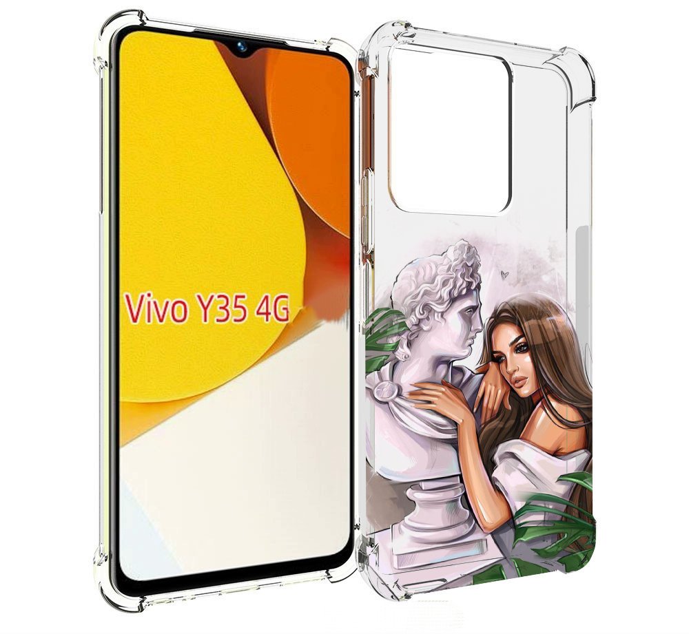 

Чехол MyPads девушка-модель-со-статуей женский для Vivo Y35 4G 2022 / Vivo Y22, Прозрачный, Tocco