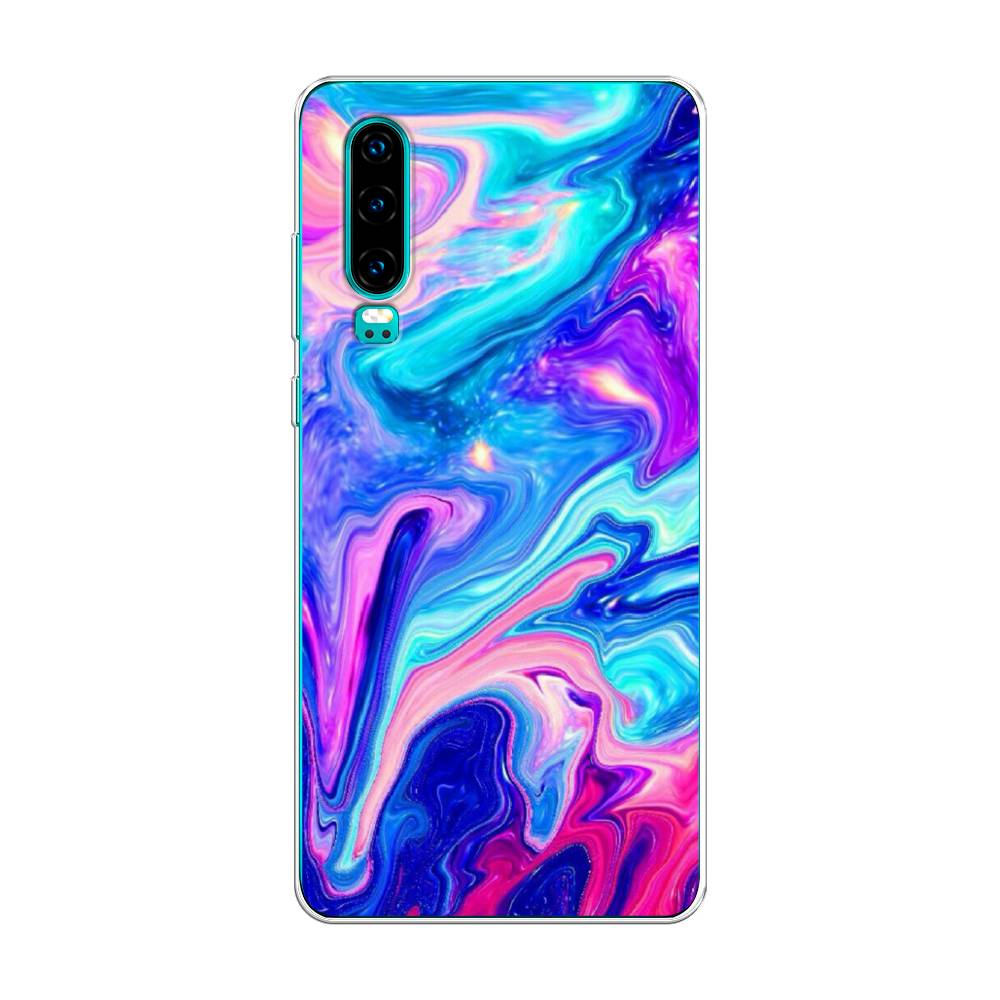 

Чехол Awog на Huawei P30 "Потеки краски", Розовый, 68550-10