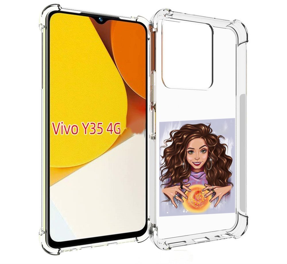 

Чехол MyPads девушка-волшебница для Vivo Y35 4G 2022 / Vivo Y22, Прозрачный, Tocco