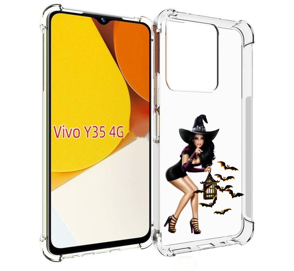 

Чехол MyPads девушка-ведьма женский для Vivo Y35 4G 2022 / Vivo Y22, Прозрачный, Tocco