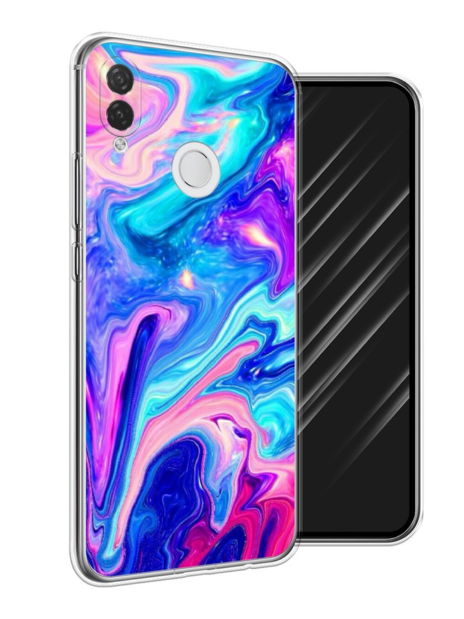 

Чехол Awog на Huawei P Smart Plus "Потеки краски", Розовый, 68250-10