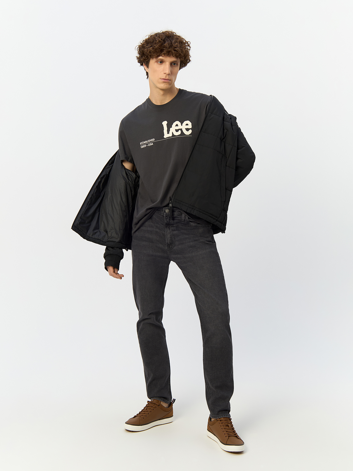 

Джинсы мужские Lee 112342265030 черные 38/34, Черный, 112342265