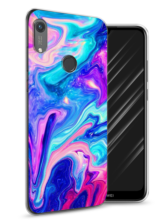 

Чехол Awog на Honor 8A (8A Pro/Prime) "Потеки краски", Розовый, 68750-10