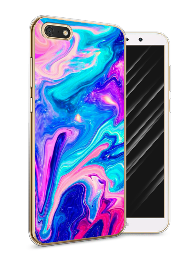 

Чехол Awog на Honor 7A "Потеки краски", Розовый, 65250-10