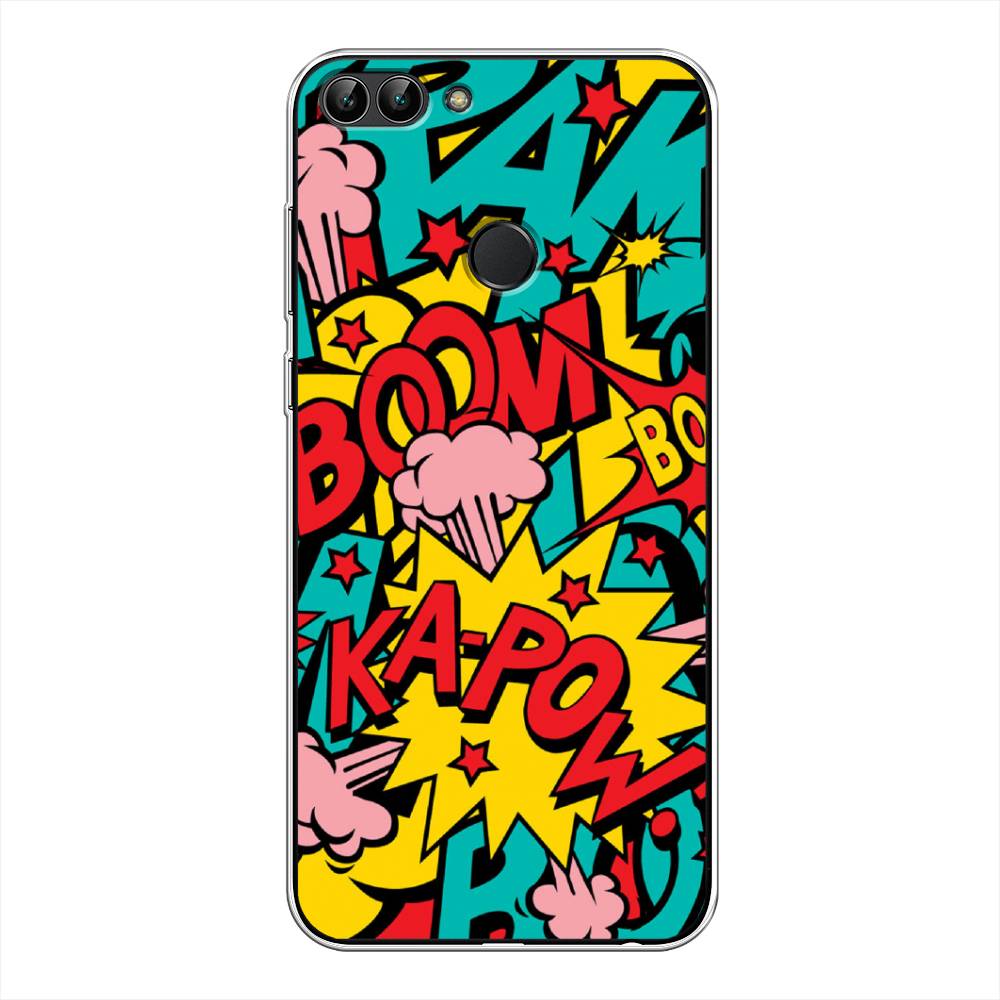 

Чехол Awog на Huawei Y9 2018 "Постер pop art", Голубой;желтый;красный, 64950-9