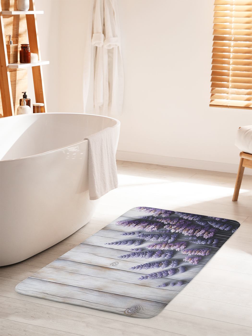 

Коврик для ванной туалета душа JoyArty "Цветы лаванды", bath_sd1840_60x100