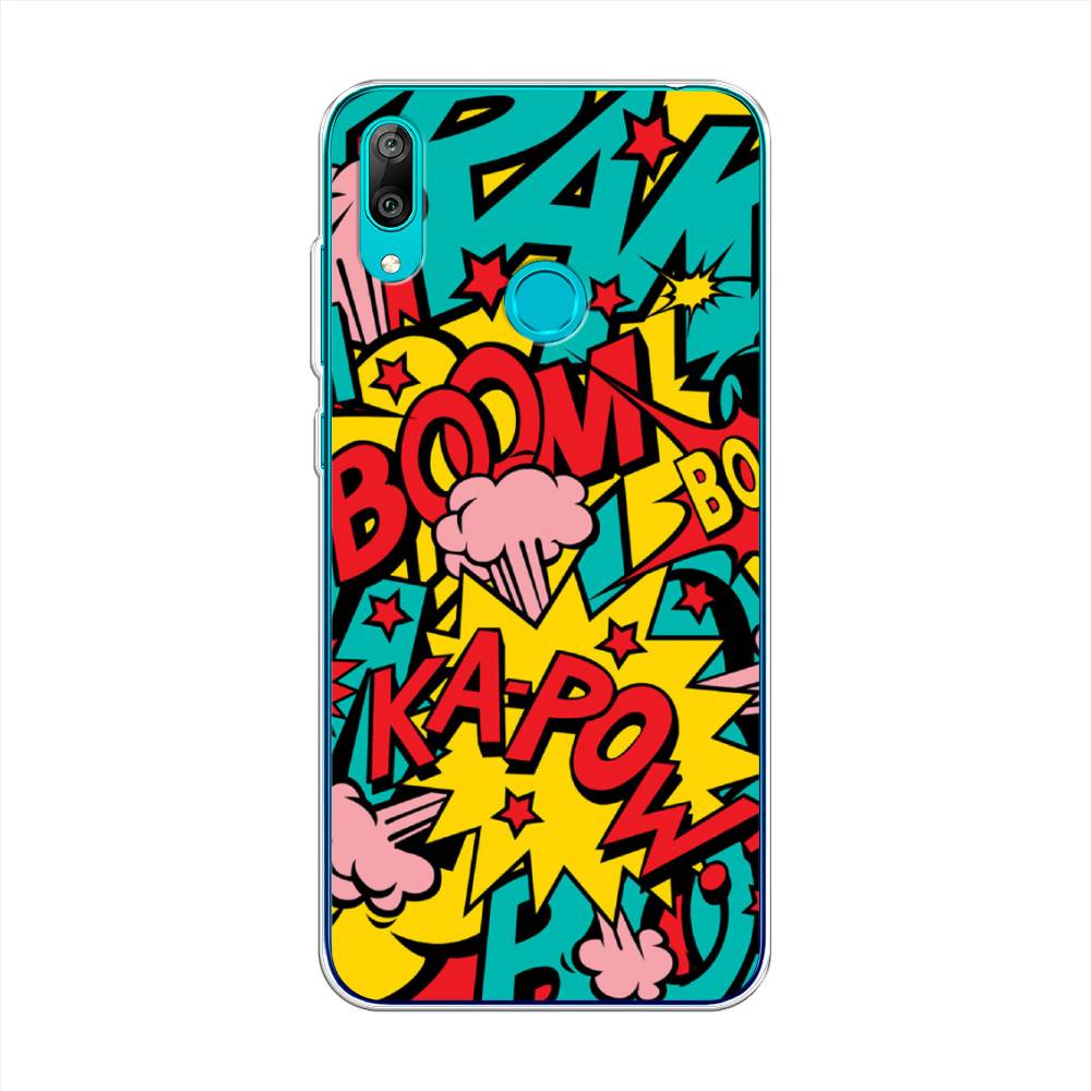 

Чехол Awog на Huawei Y7 2019 "Постер pop art", Голубой;желтый;красный, 68450-9