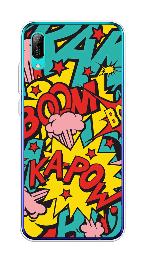 

Чехол Awog на Huawei Y6 Pro (Prime) 2019 "Постер pop art", Голубой;желтый;красный, 68150-9