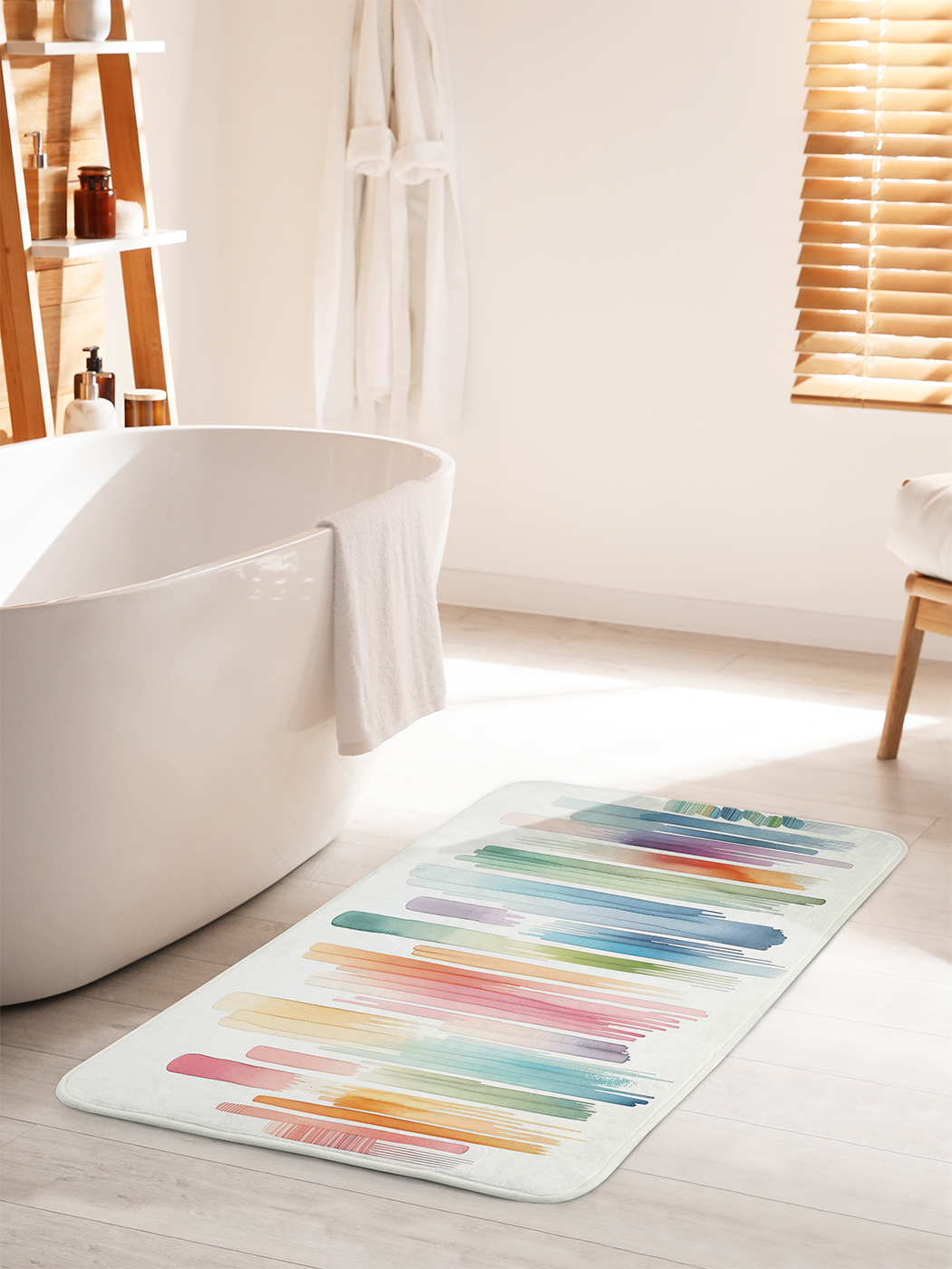 

Коврик для ванной туалета душа JoyArty "Следы краски", bath_sd1827_60x100