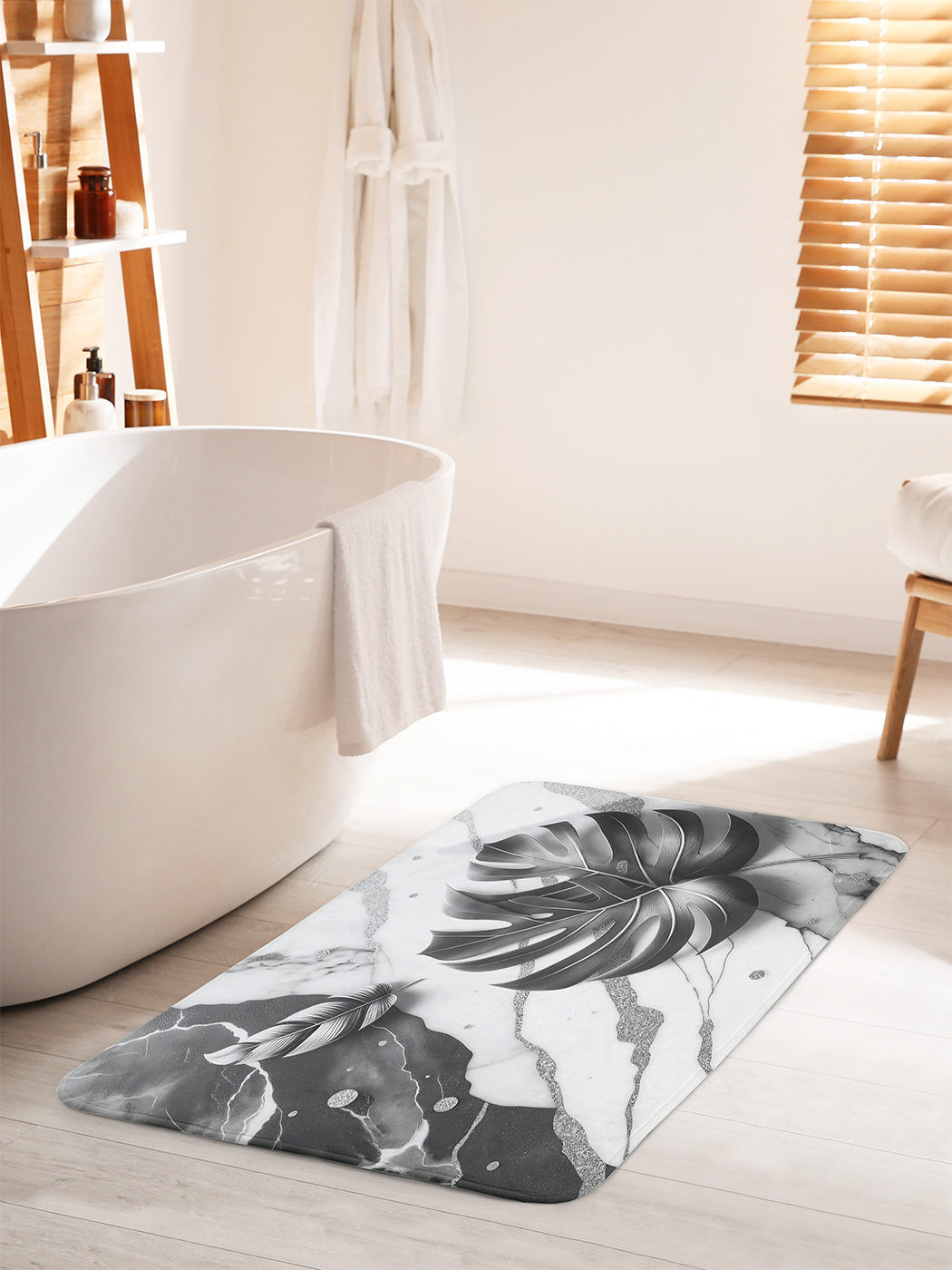 

Коврик для ванной туалета душа JoyArty "Темный мрамор", bath_sd1821_60x100