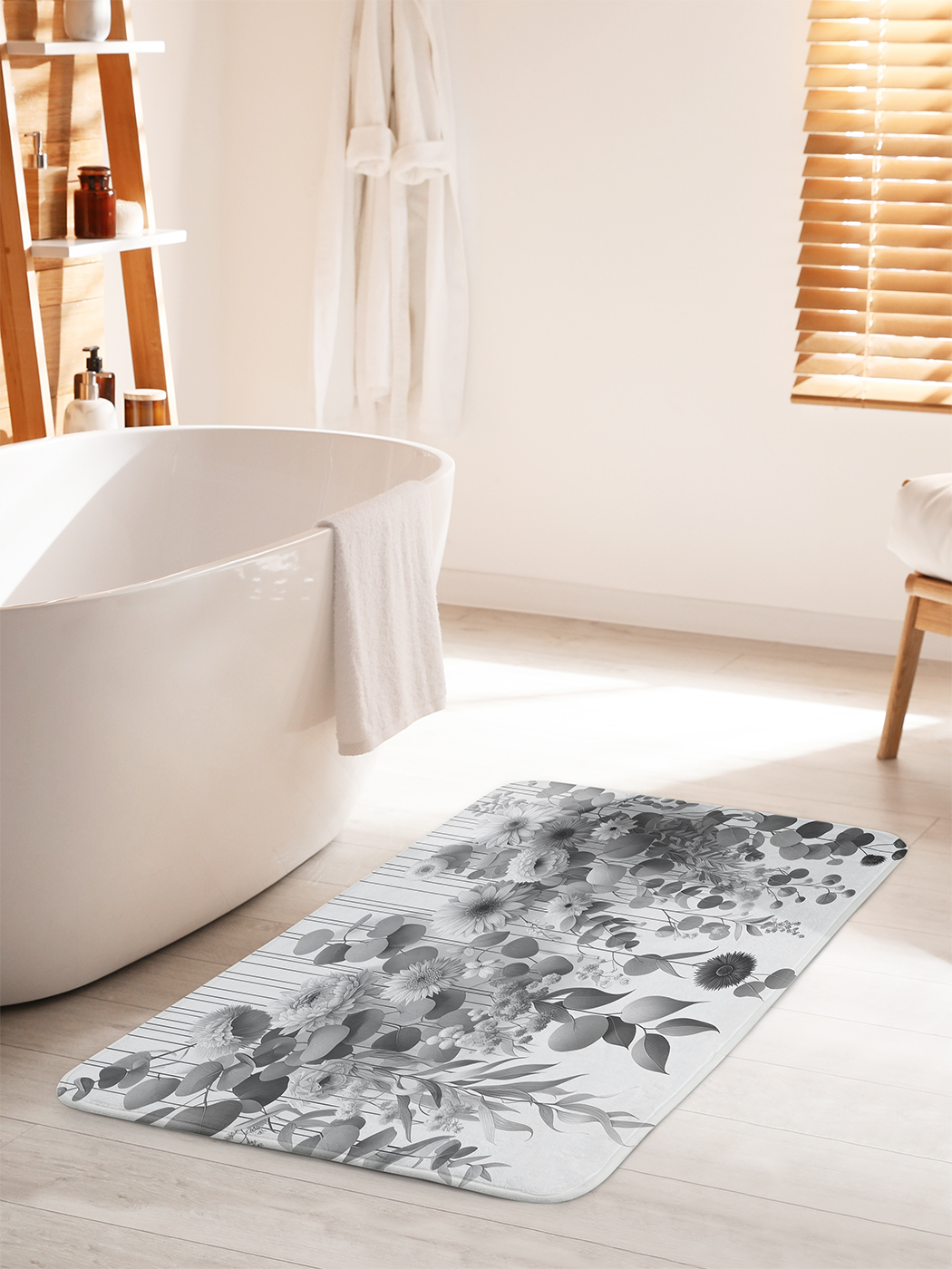 

Коврик для ванной туалета душа JoyArty "Ромашки эфкалипт", bath_sd1819_60x100