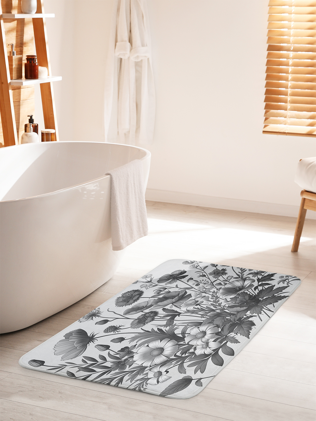 

Коврик для ванной туалета душа JoyArty "Полевые цветы", bath_sd1818_60x100