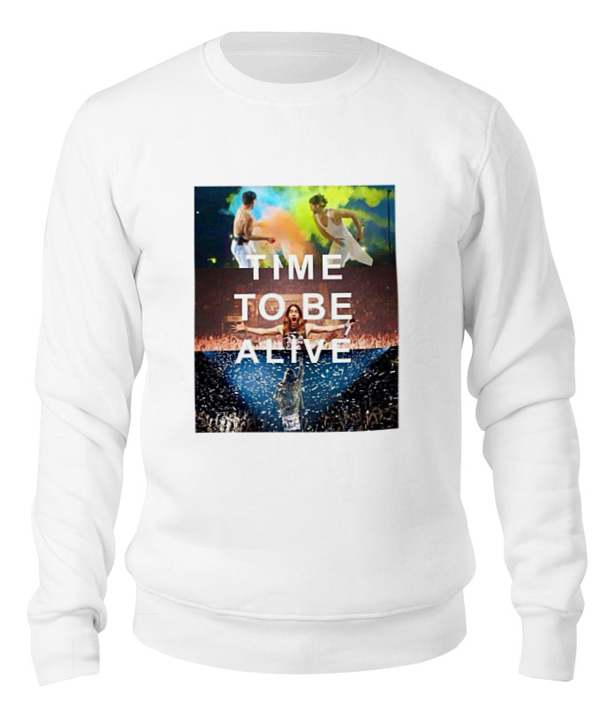 

Свитшот унисекс Printio Time to be alive белый XS, Time to be alive