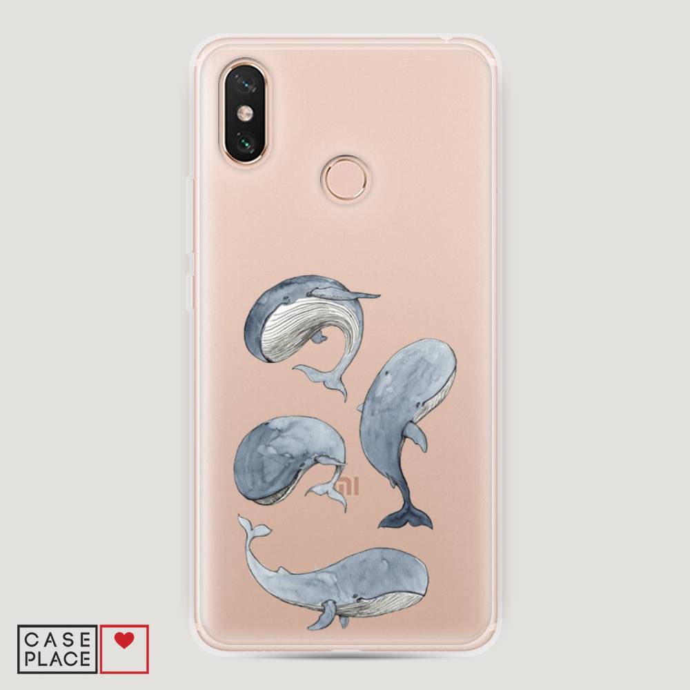

Пластиковый чехол "Киты" на Xiaomi Mi Max 3
