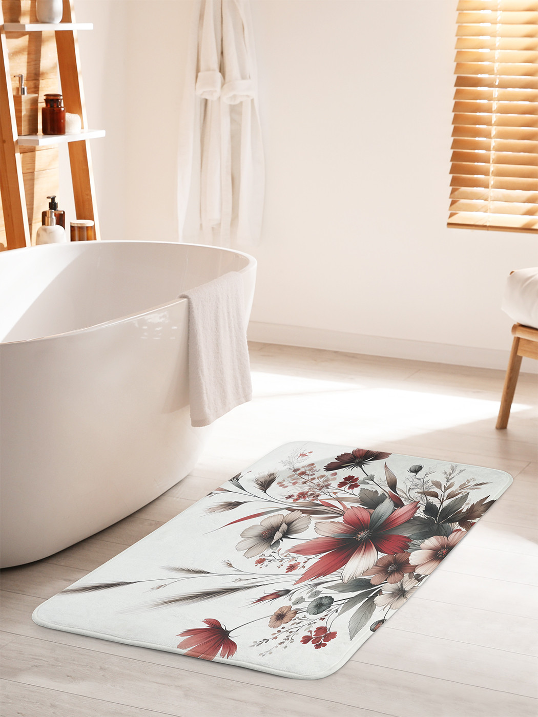 Коврик для ванной туалета JoyArty Красный букет bath_sd1771_60x100 1649₽