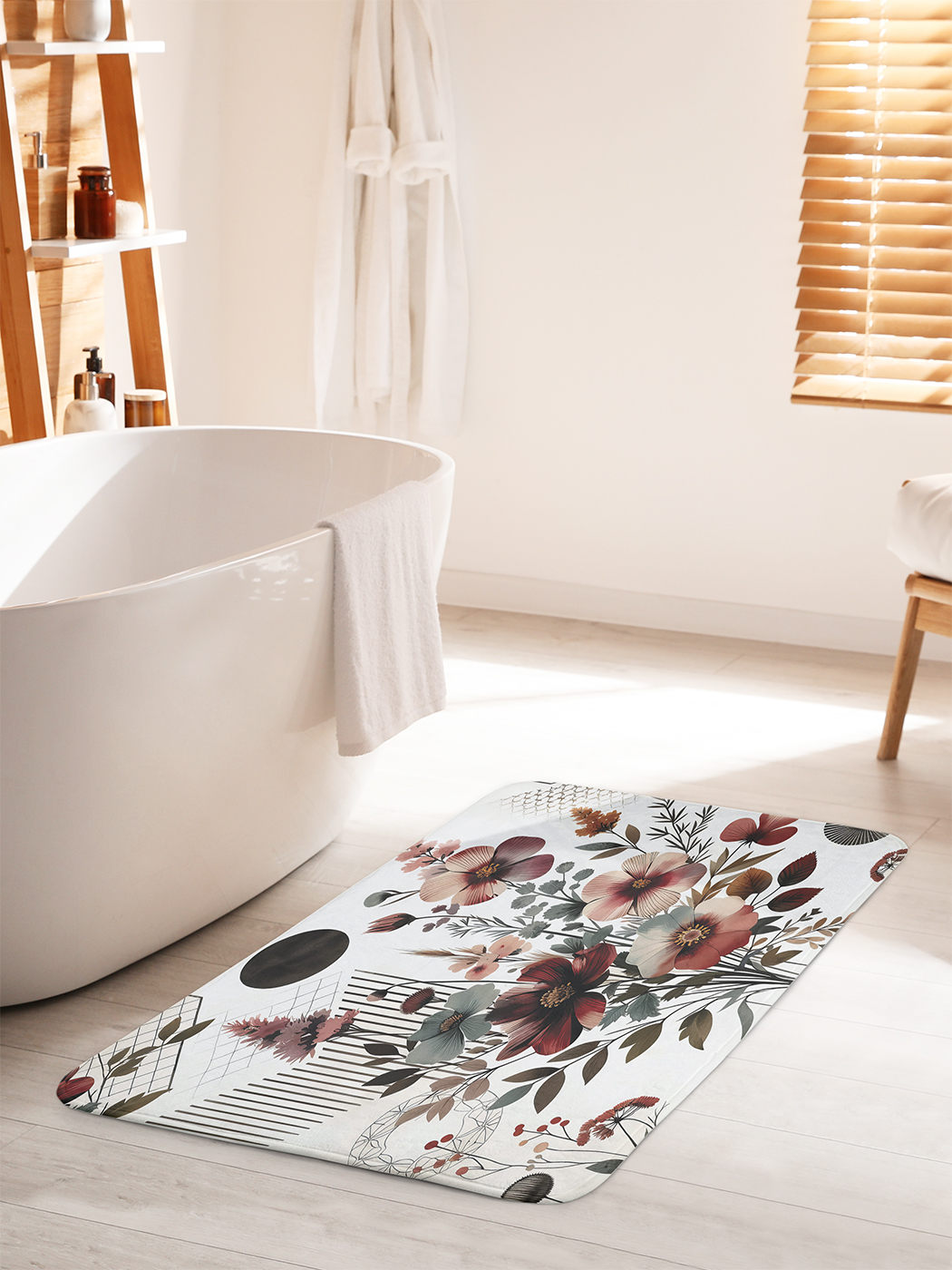 

Коврик для ванной туалета душа JoyArty "Луговые цветы", bath_sd1770_60x100