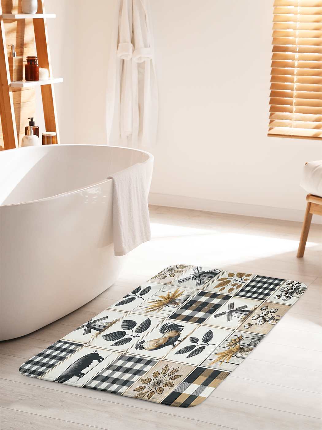 

Коврик для ванной туалета душа JoyArty "Осенняя ферма", bath_sd1757_60x100