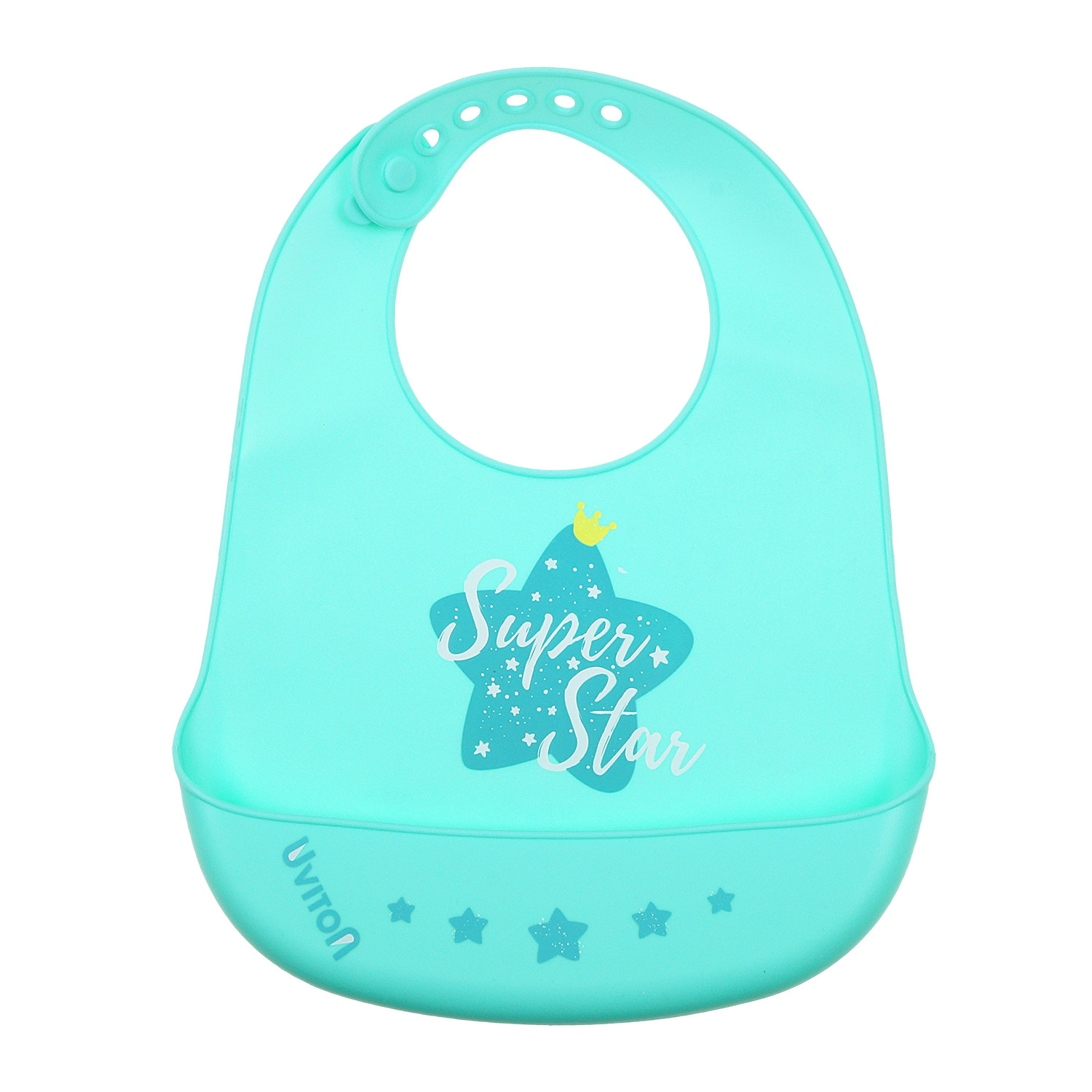 

Силиконовый нагрудник Uviton Super Star, цвет: мята