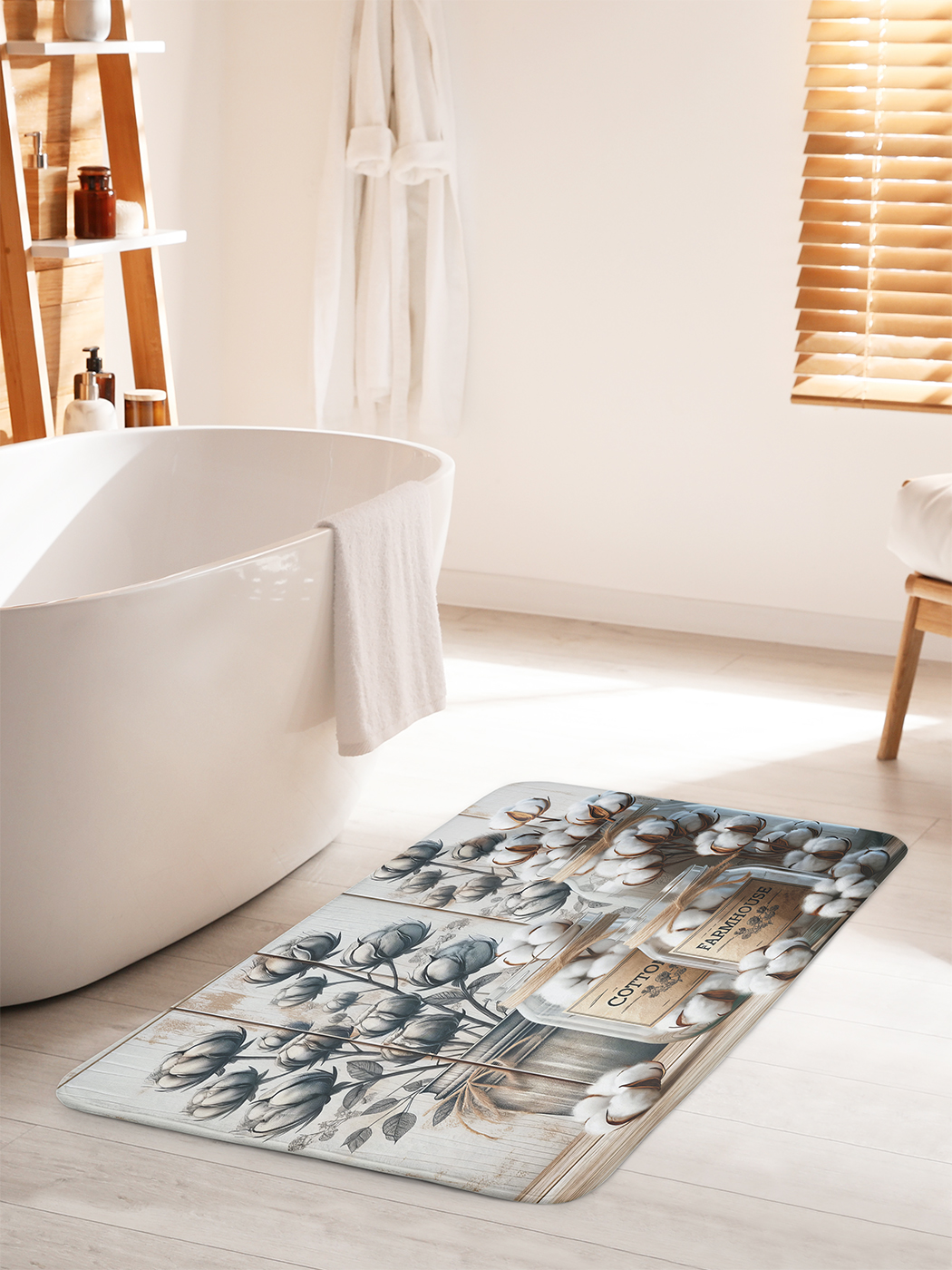 

Коврик для ванной туалета душа JoyArty "Хлопковые банки", bath_sd1751_60x100