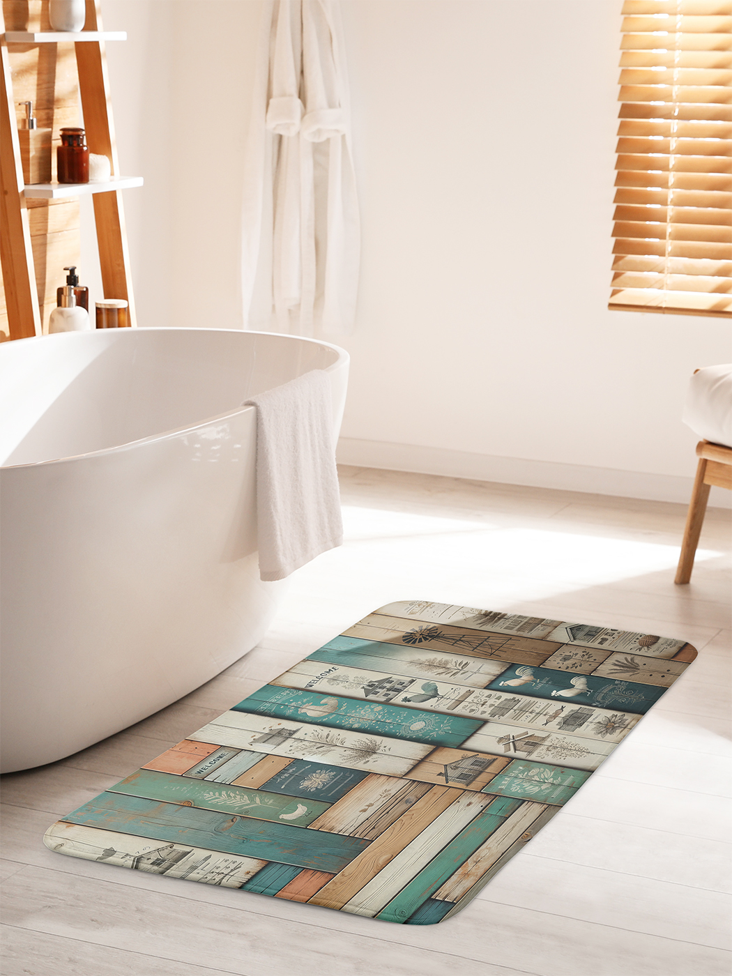 

Коврик для ванной туалета душа JoyArty "Рисунки фермы", bath_sd1749_60x100