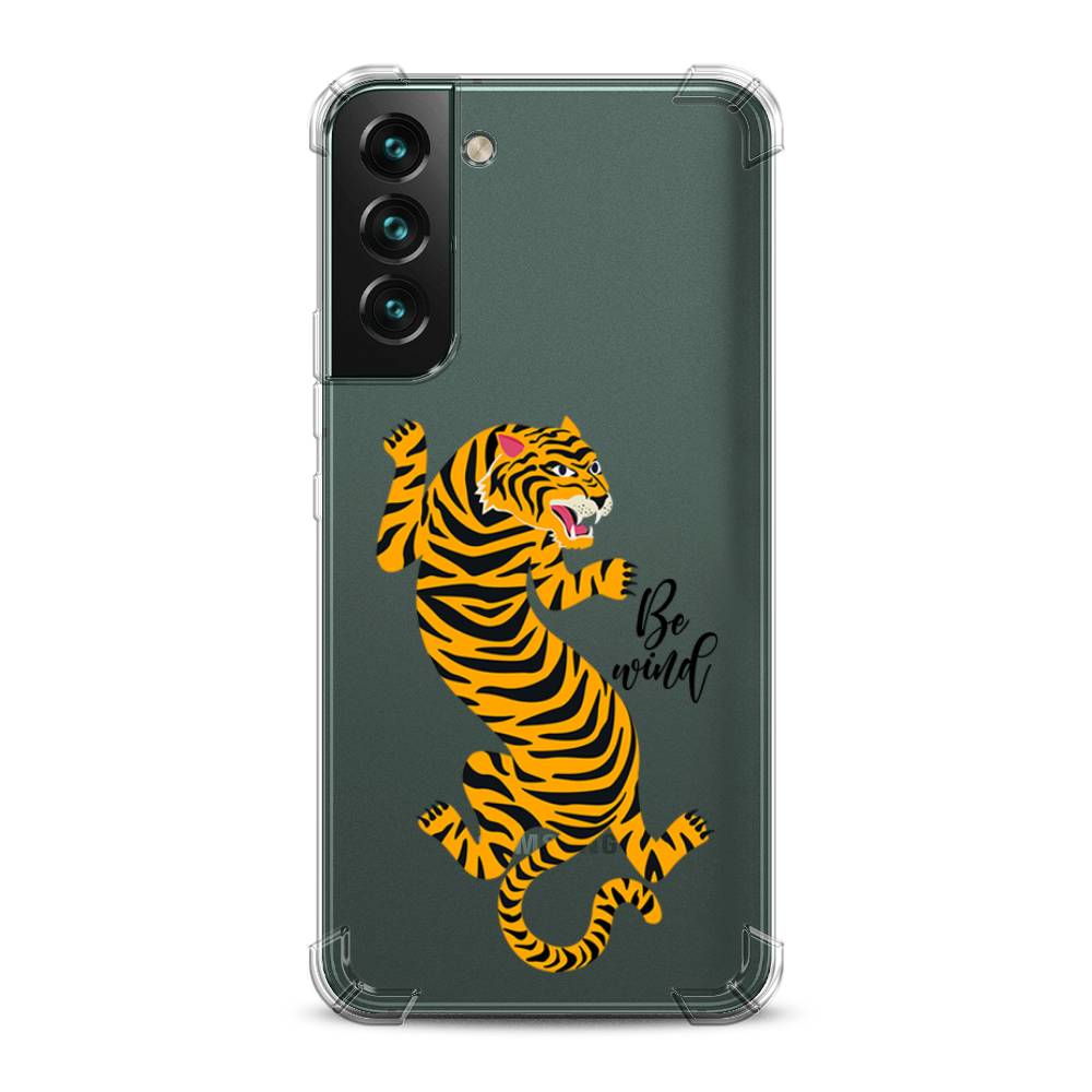 фото Противоударный силиконовый чехол "tiger be wind" на samsung galaxy s22 awog