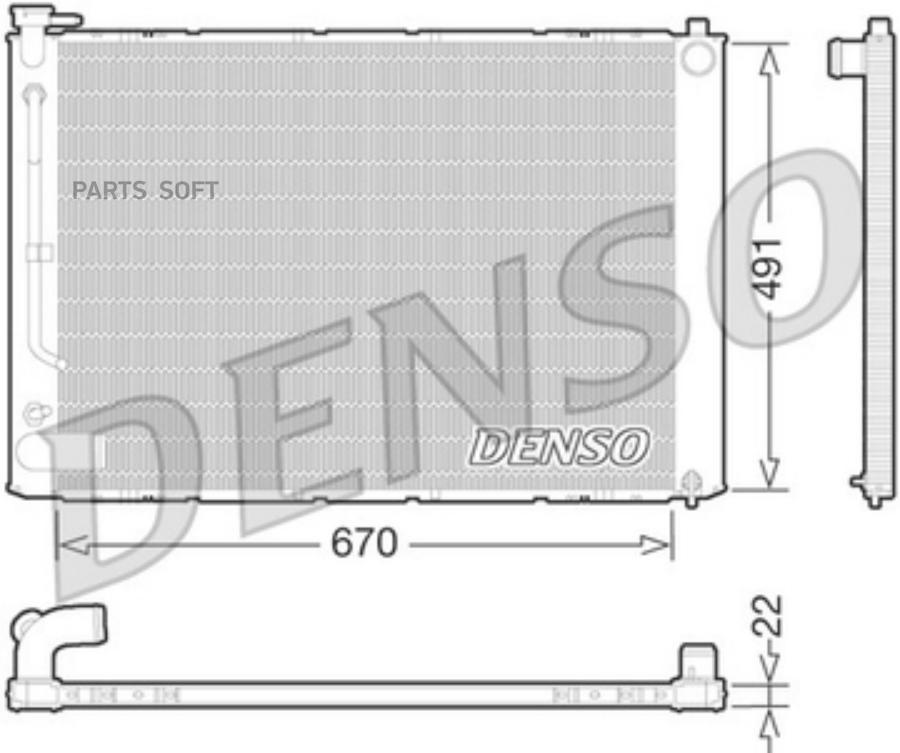 

Радиатор охлаждения двигателя DENSO DRM51011