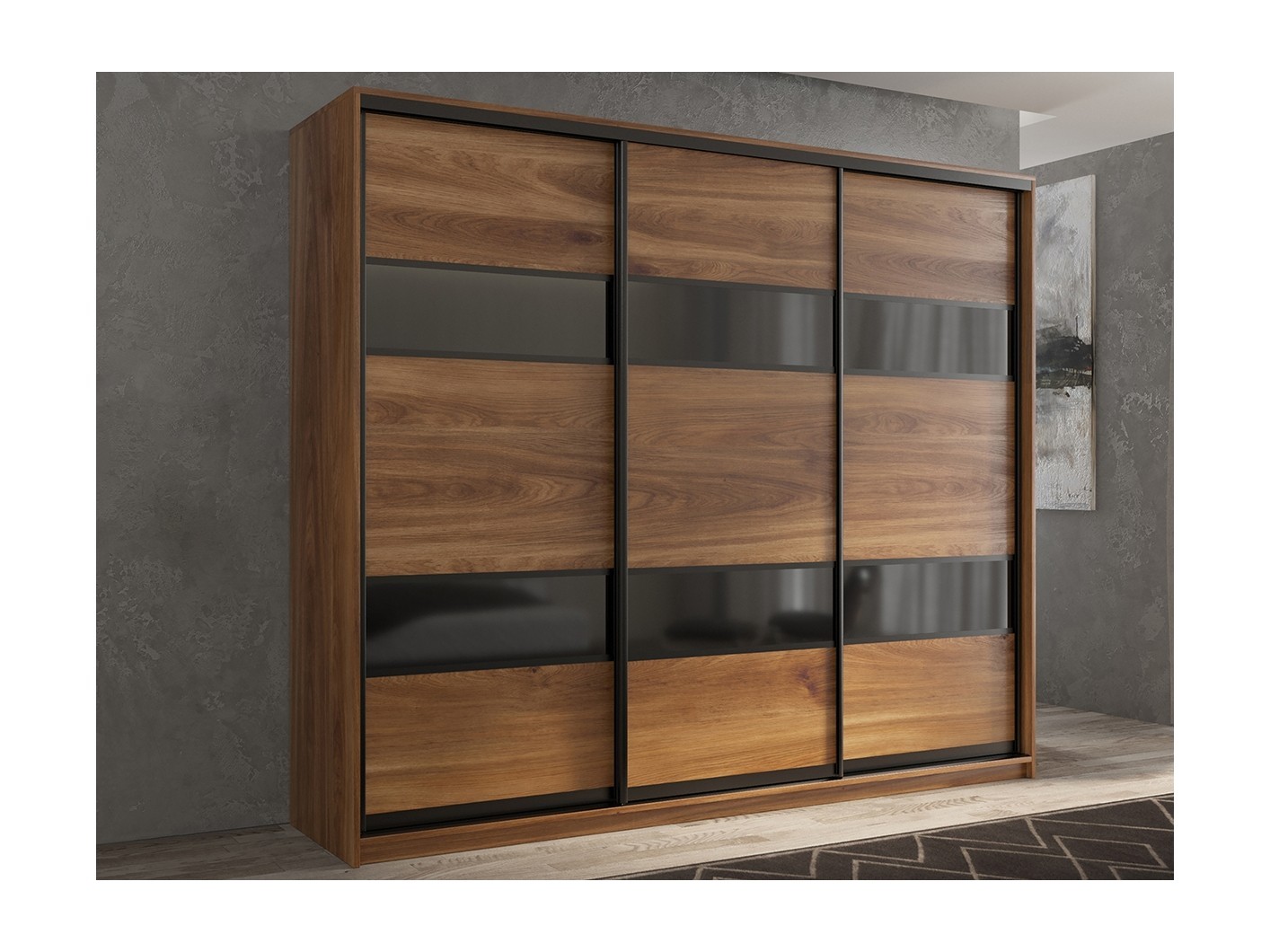 

Шкаф-купе 3-х дверный Кааппи 7 Дуб Кастелло Бренди 210х60х230 см