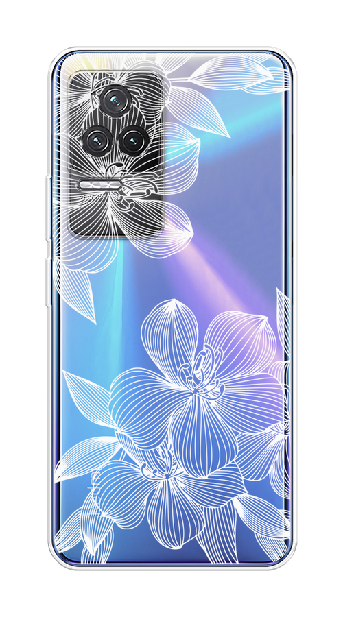 

Чехол на Xiaomi Redmi K50 "Крокус", Белый;прозрачный, 312250-1