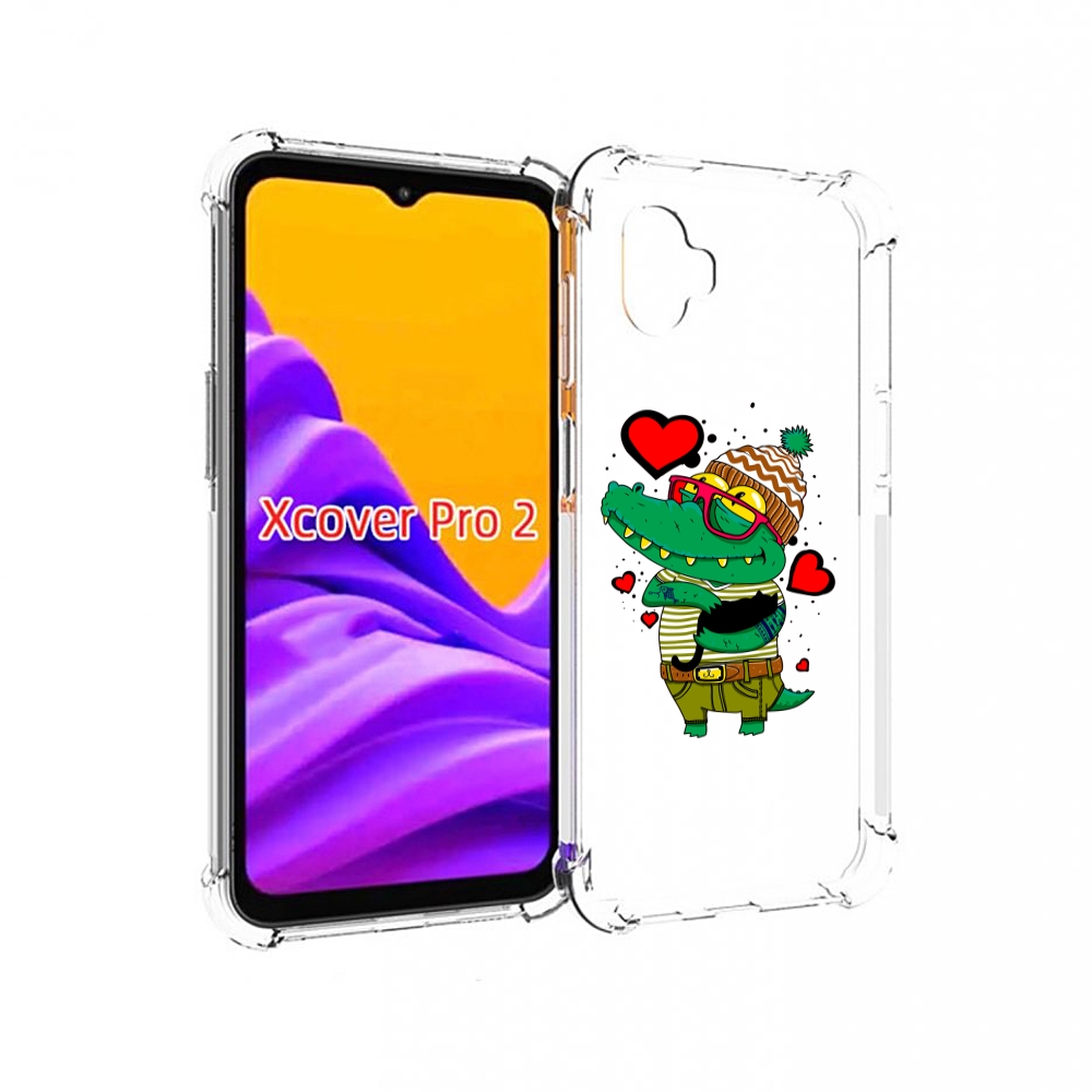 

Чехол MyPads Влюбленный крокодил для Samsung Galaxy Xcover Pro 2, Прозрачный, Tocco