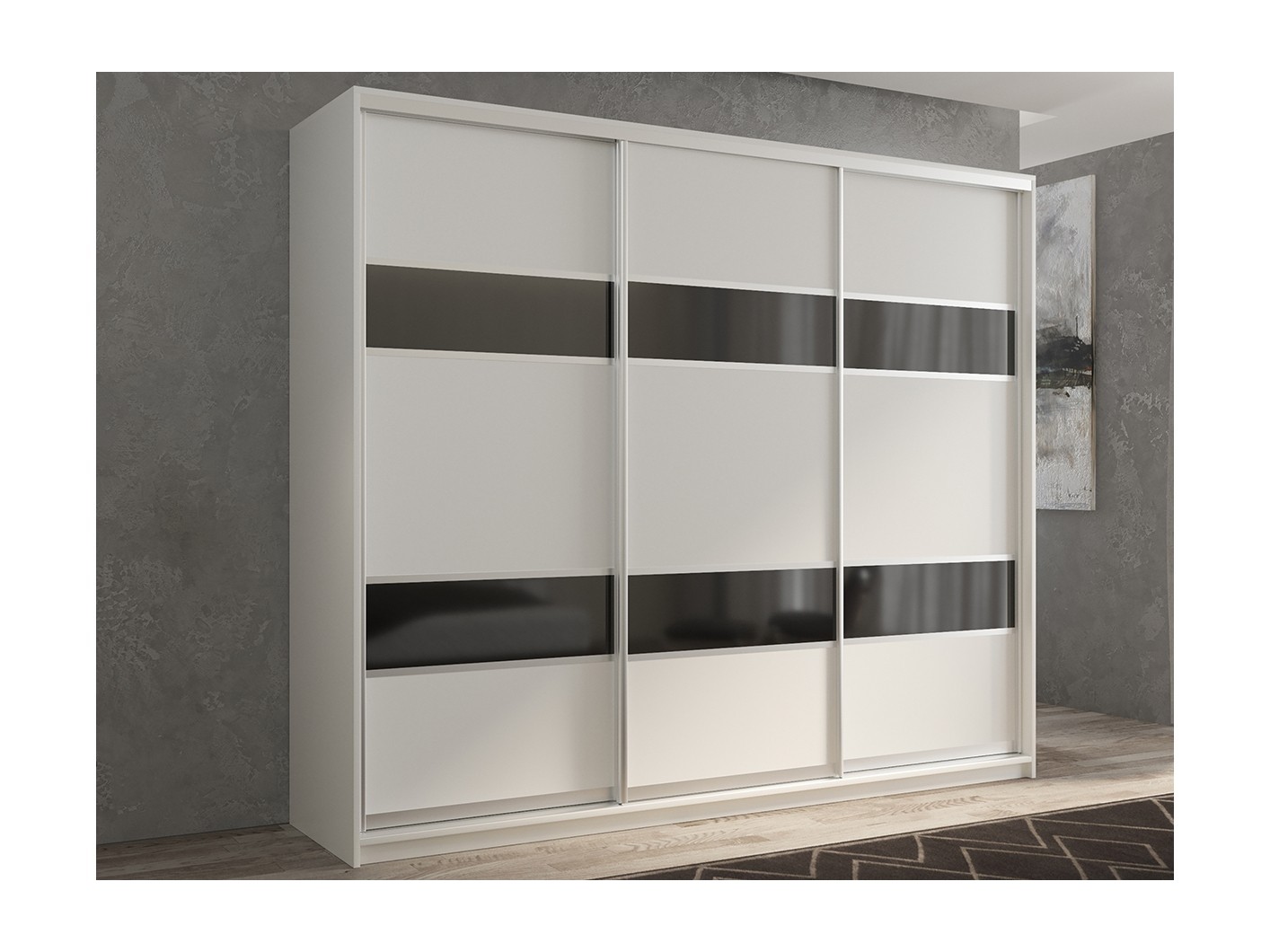 

Шкаф-купе 3-х дверный Кааппи 7 Белый Бриллиант 240х60х230 см