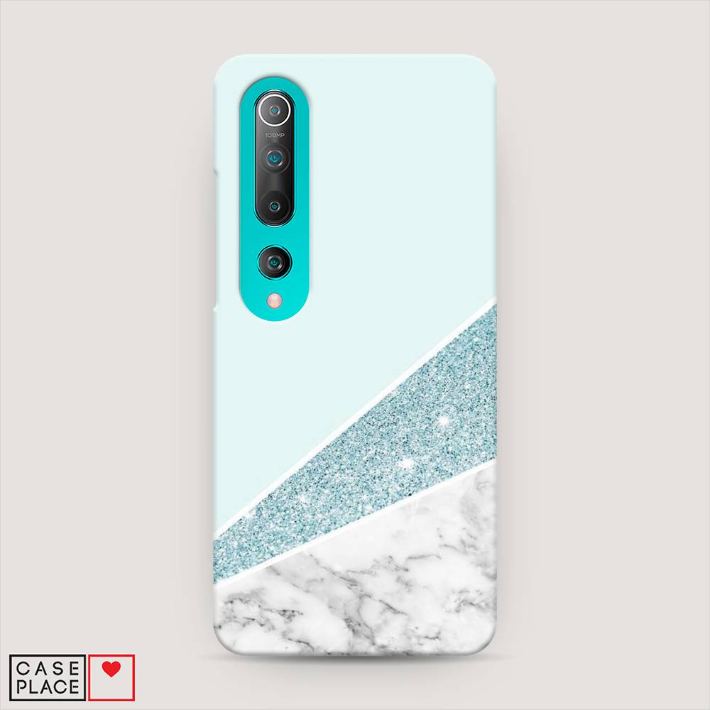 

Пластиковый чехол "Мрамор с голубыми блестками" на Xiaomi Mi 10, 37520-2