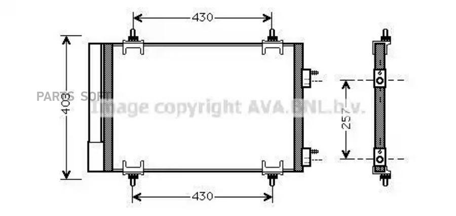 Радиатор охлаждения двигателя Ava CNA5230D