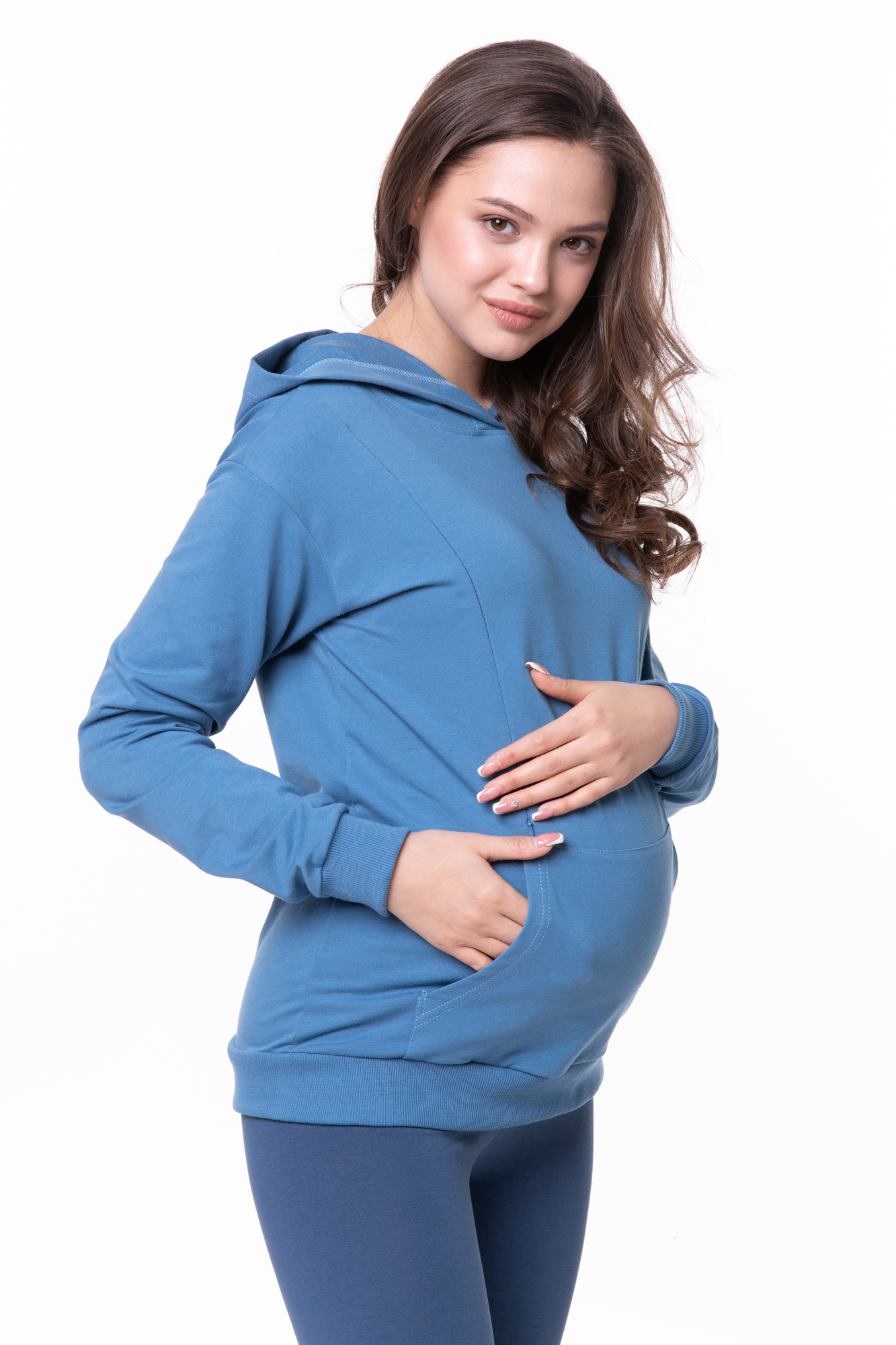 Худи для беременных женское Magica bellezza 07-33922MB синее 50 RU