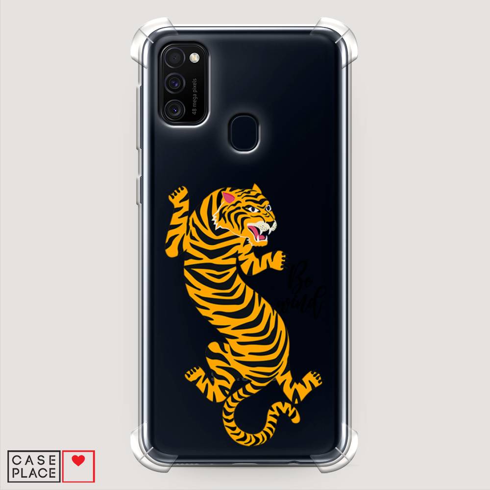 фото Противоударный силиконовый чехол "tiger be wind" на samsung galaxy m21 awog