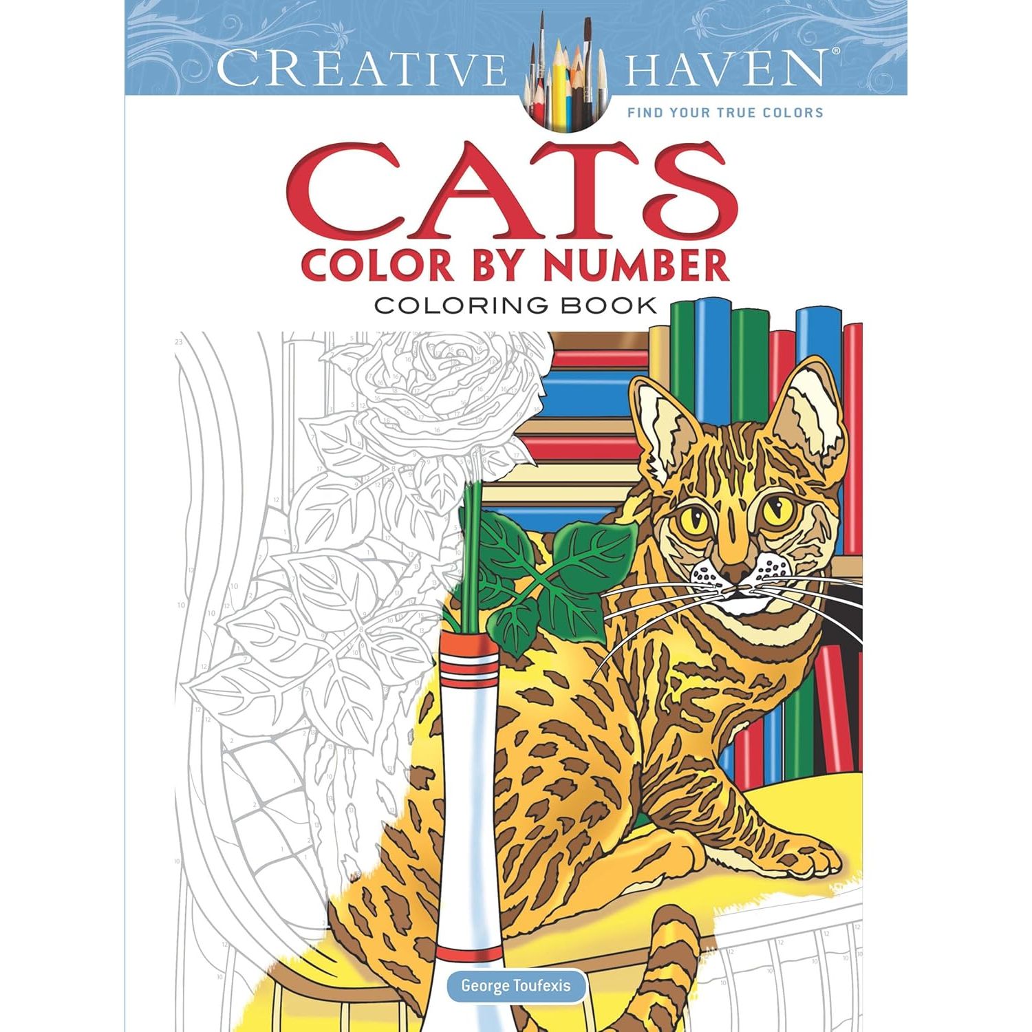 

Creative Haven Cats Color by Number Coloring Book. Toufexis George