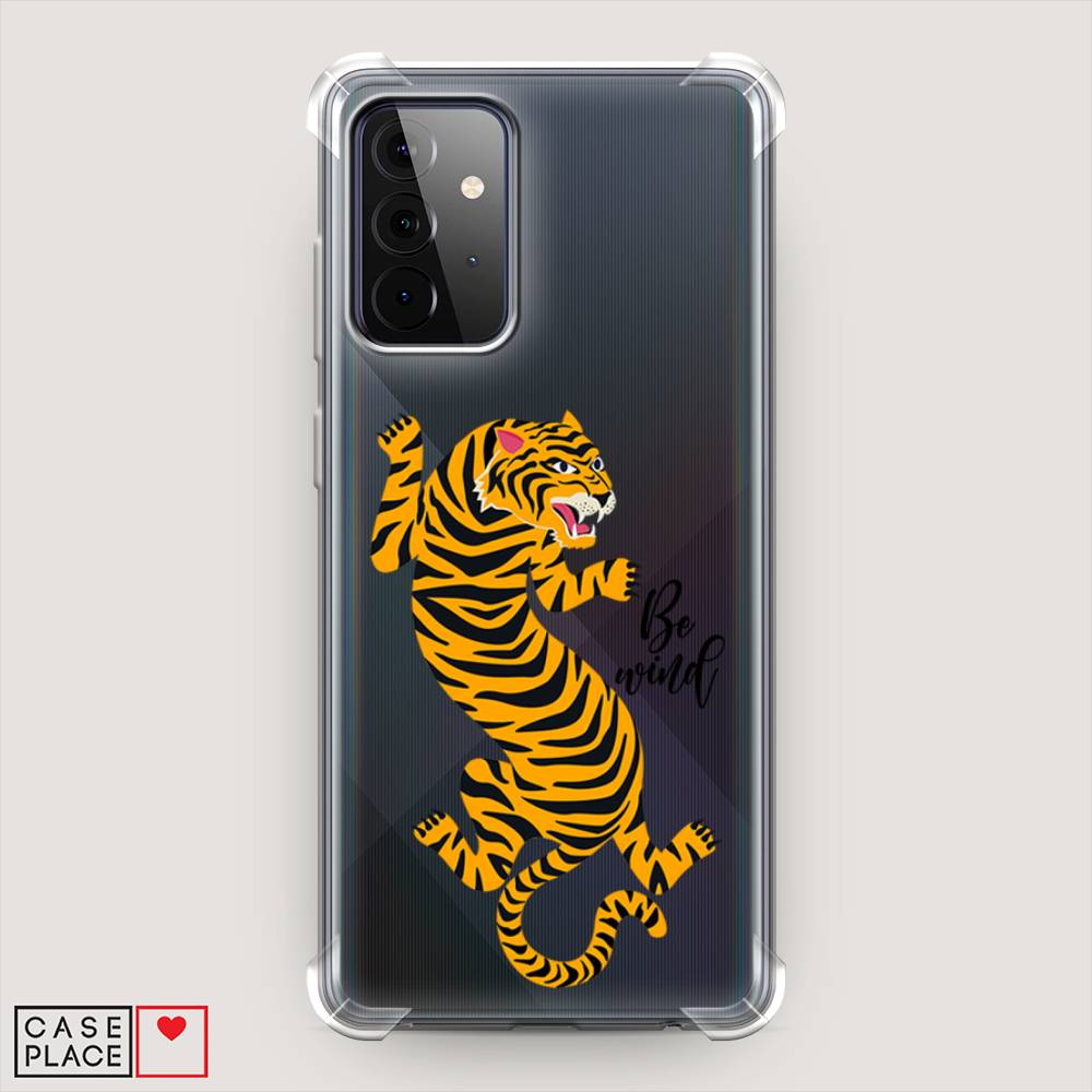 фото Противоударный силиконовый чехол "tiger be wind" на samsung galaxy a72 awog