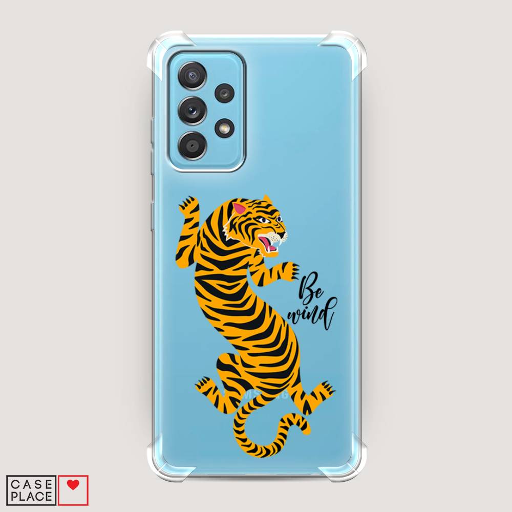 фото Противоударный силиконовый чехол "tiger be wind" на samsung galaxy a52s awog