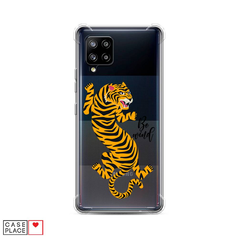 фото Противоударный силиконовый чехол "tiger be wind" на samsung galaxy a42 awog