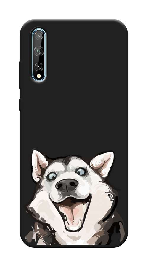 

Чехол Awog на Huawei Y8p "Радостный хаски", Белый;голубой;черный, 6103452-1